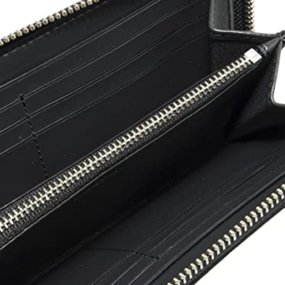 Coach Star Studded Black Pebble Leather Wallet NWT - Picture 9 of 15